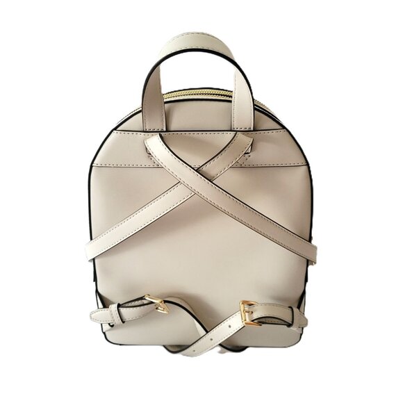 Michael Kors Jaycee Medium Zip Pocket Backpack Light Cream Leather - Picture 4 of 8